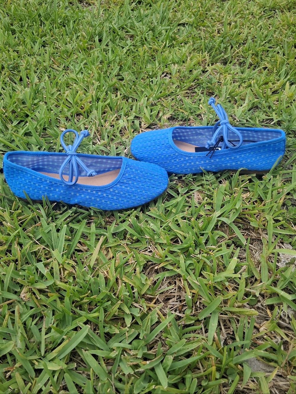 Girls Mesh Ballet Flats with Bow - Picture 2 of 7